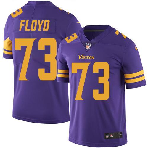 Nike Vikings #73 Sharrif Floyd Purple Men's Stitched NFL Limited Rush Jersey - Click Image to Close